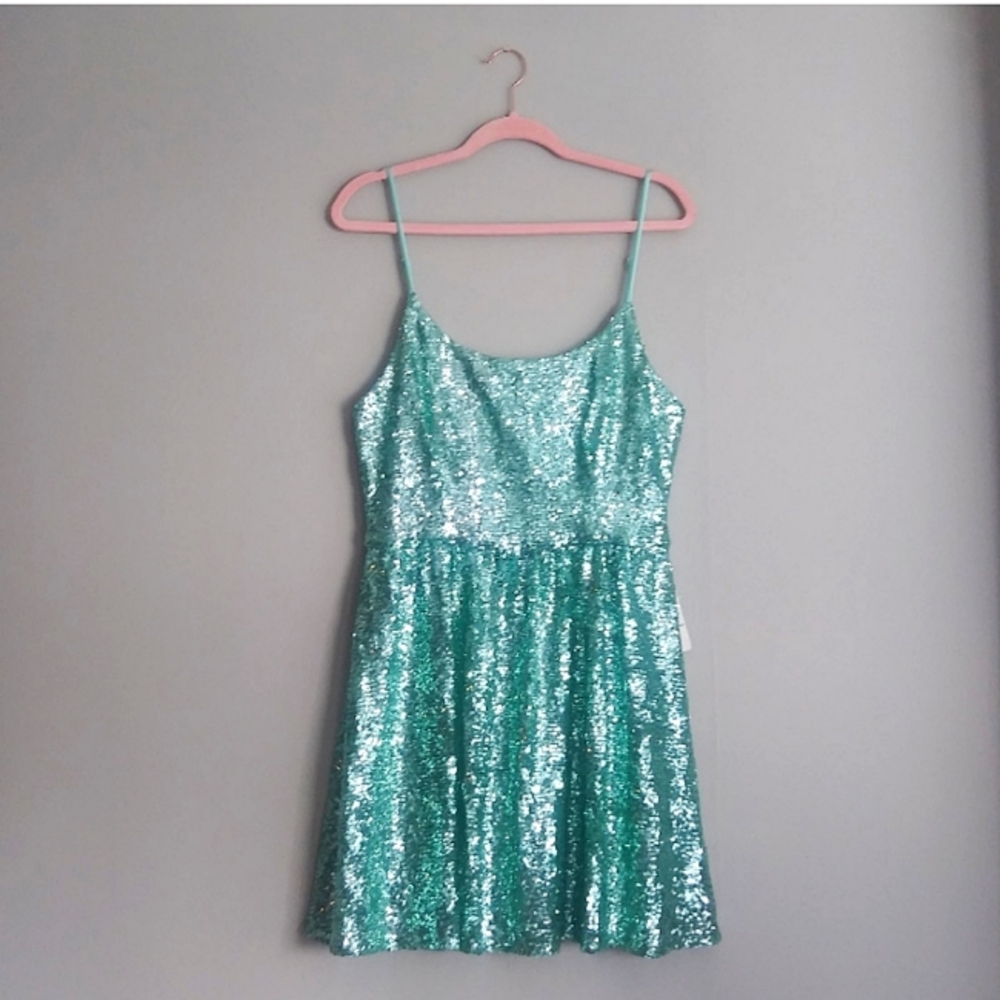 NWT B. Darlin Mint Spaghetti Strap Slip Dress
